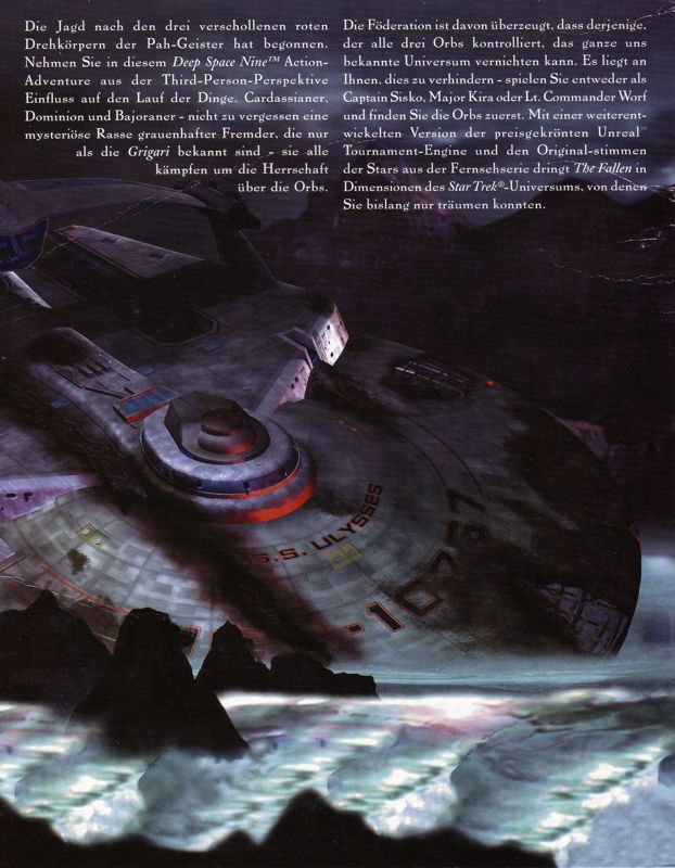 Inside Cover for Star Trek: Deep Space Nine - The Fallen (Windows): Left Flap