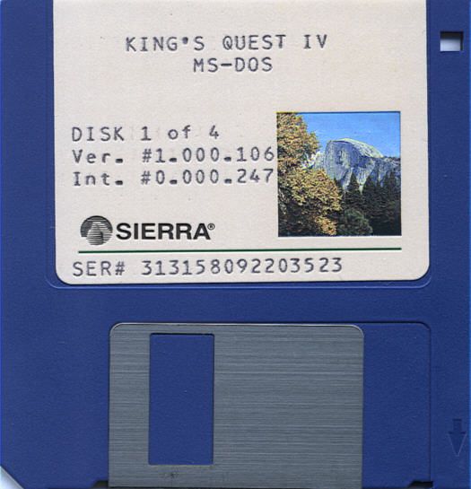 Media for King's Quest IV: The Perils of Rosella (DOS): Disk 1/4