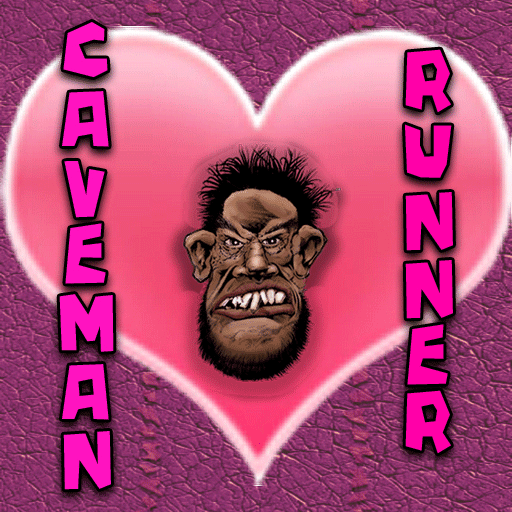 Front Cover for Caveman Runner (iPhone): February "Love Is In The Air" version