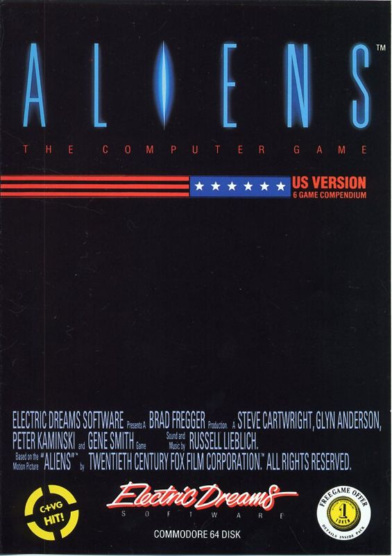 Front Cover for Aliens: The Computer Game (Commodore 64)