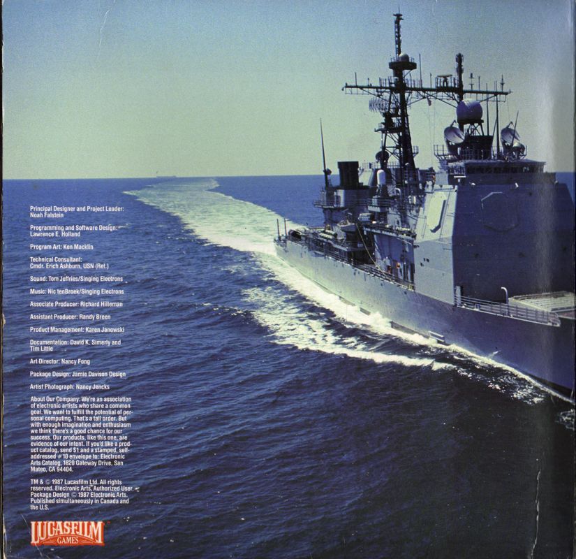 Inside Cover for Strike Fleet (Commodore 64): Left Side