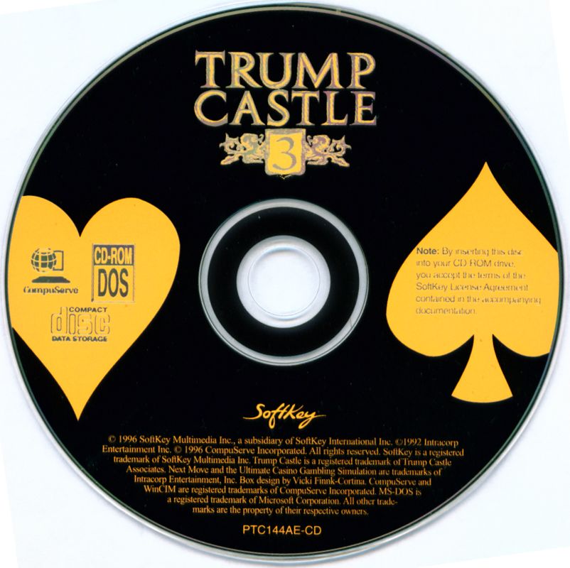 Media for Trump Castle 3 (DOS) (CD-Rom Platinum Re-Release)