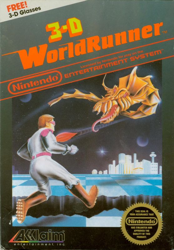 Front Cover for 3-D WorldRunner (NES)