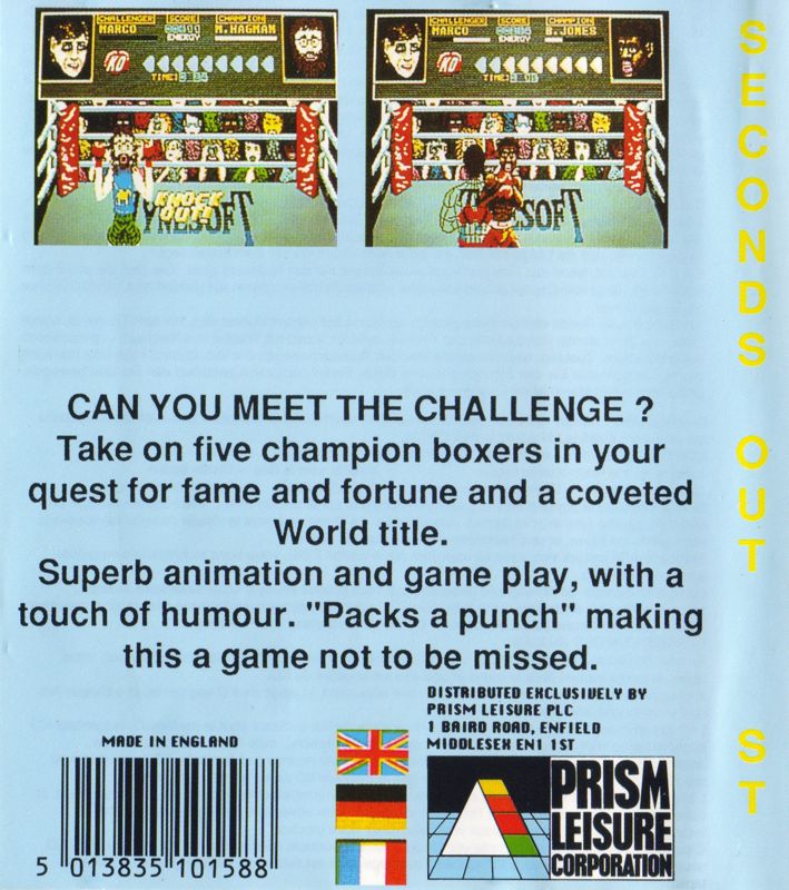 Back Cover for Seconds Out (Atari ST)