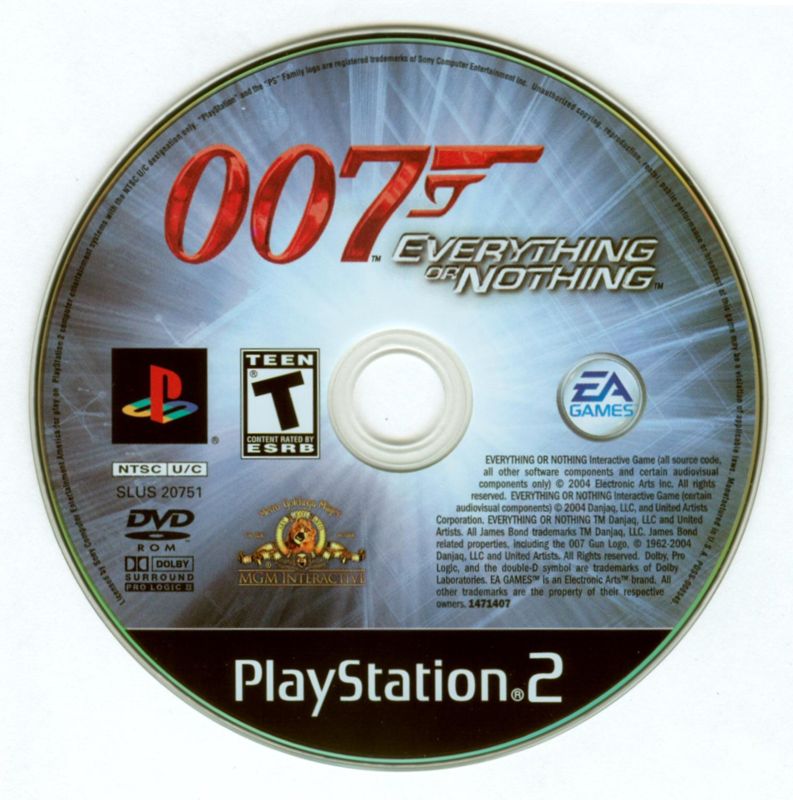 Media for 007: Everything or Nothing (PlayStation 2)