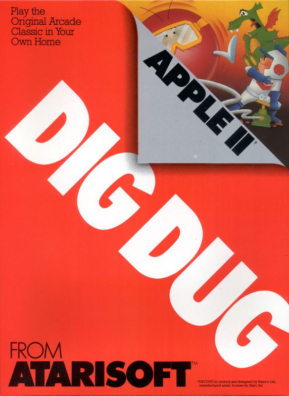 Front Cover for Dig Dug (Apple II)