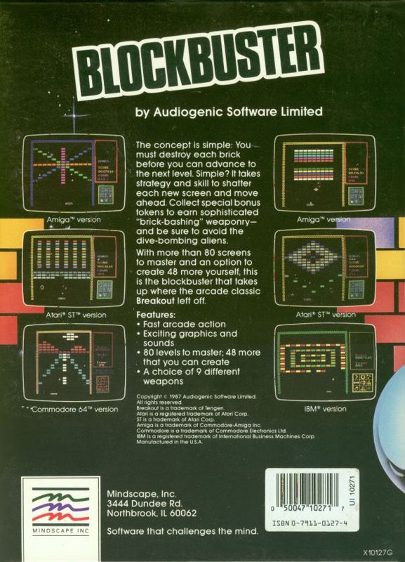 Back Cover for Blockbuster (Amiga)