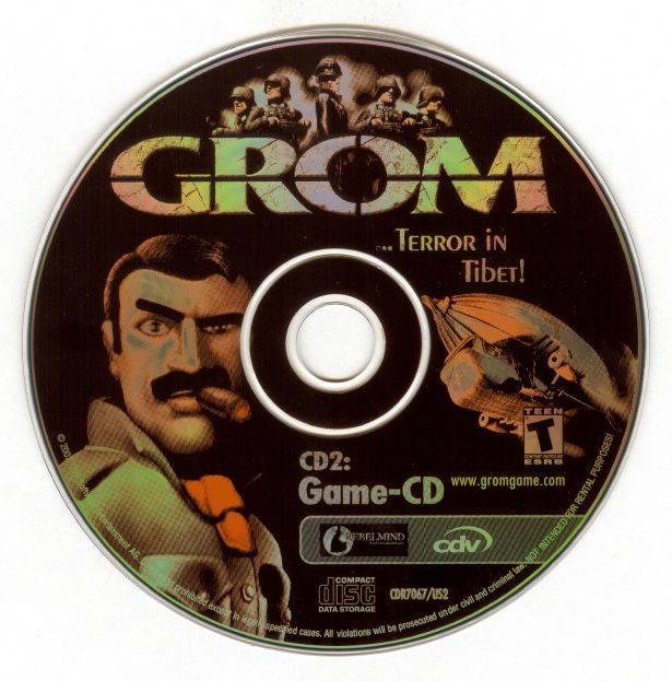 Media for GROM: ...Terror in Tibet! (Windows): Game CD