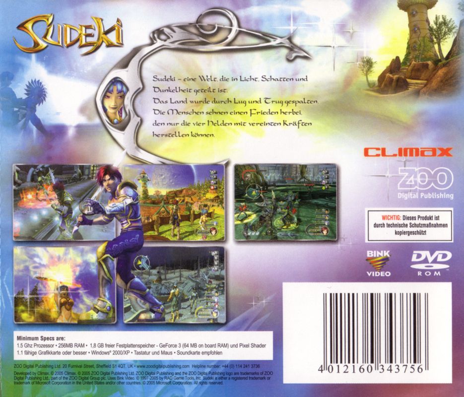 Other for Sudeki (Windows) (Software Pyramide release): Jewel Case - Back