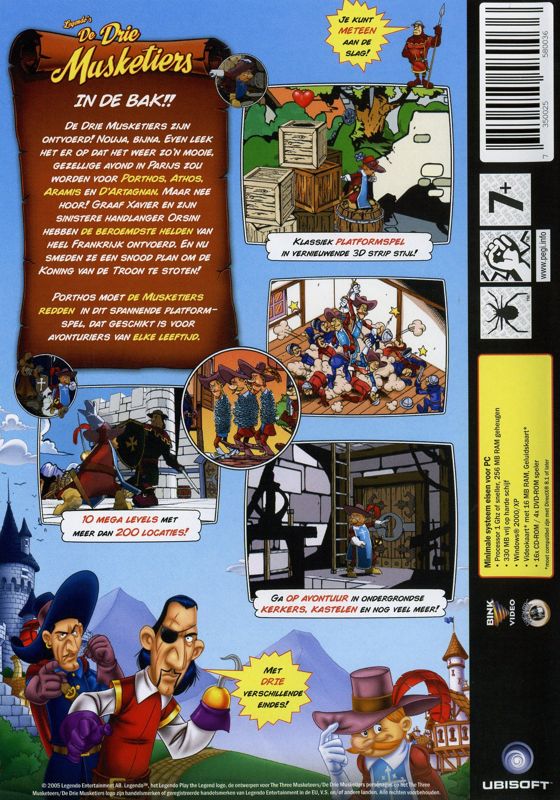 Back Cover for Legendo's The Three Musketeers (Windows)