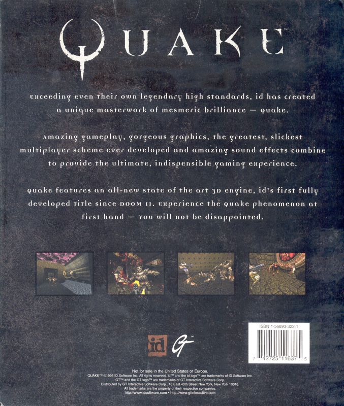 Back Cover for Quake (DOS)