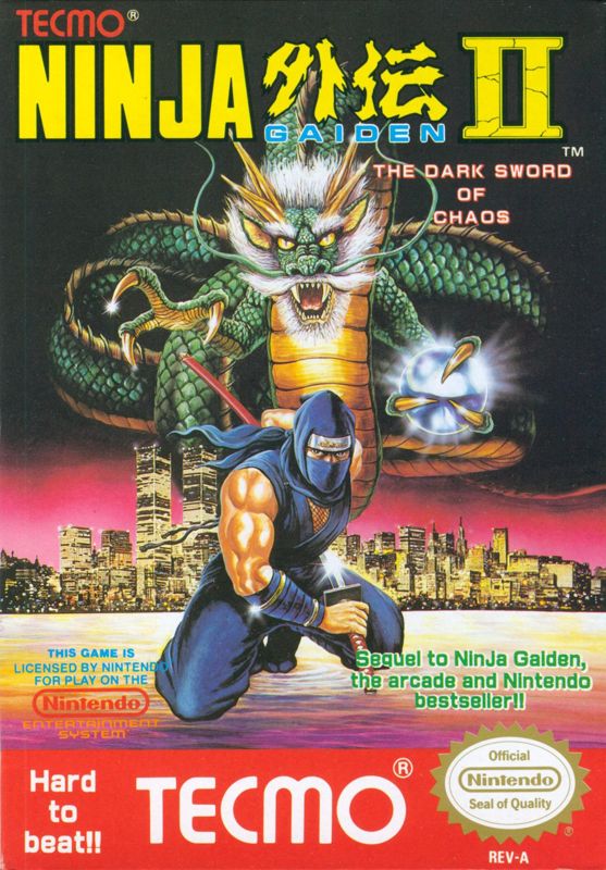 Front Cover for Ninja Gaiden II: The Dark Sword of Chaos (NES)