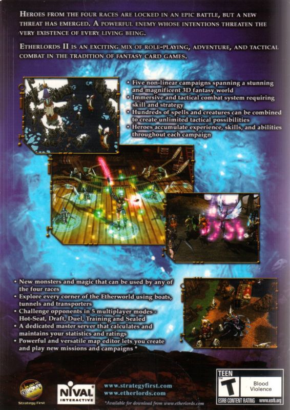 Back Cover for Etherlords II (Windows)