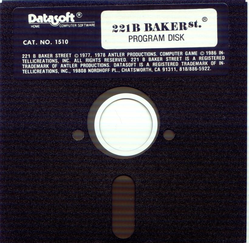 221 B Baker St. Cover Or Packaging Material - MobyGames