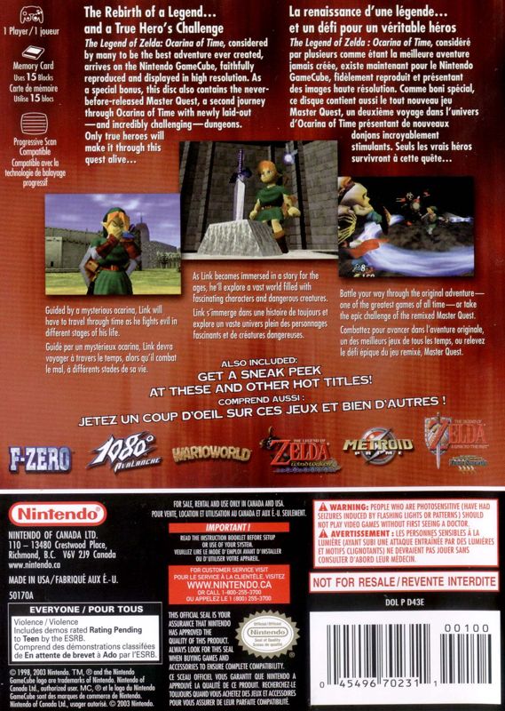 The Legend of Zelda: Ocarina of Time, Nintendo GameCube