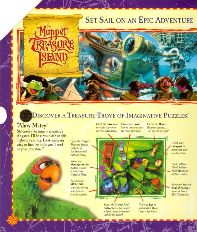 Inside Cover for Muppet Treasure Island (Windows and Windows 3.x): Left Flap