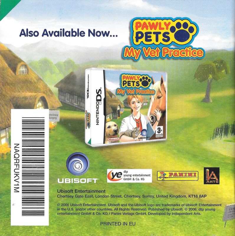 Manual for Paws & Claws: Pet Resort (Nintendo DS): Back