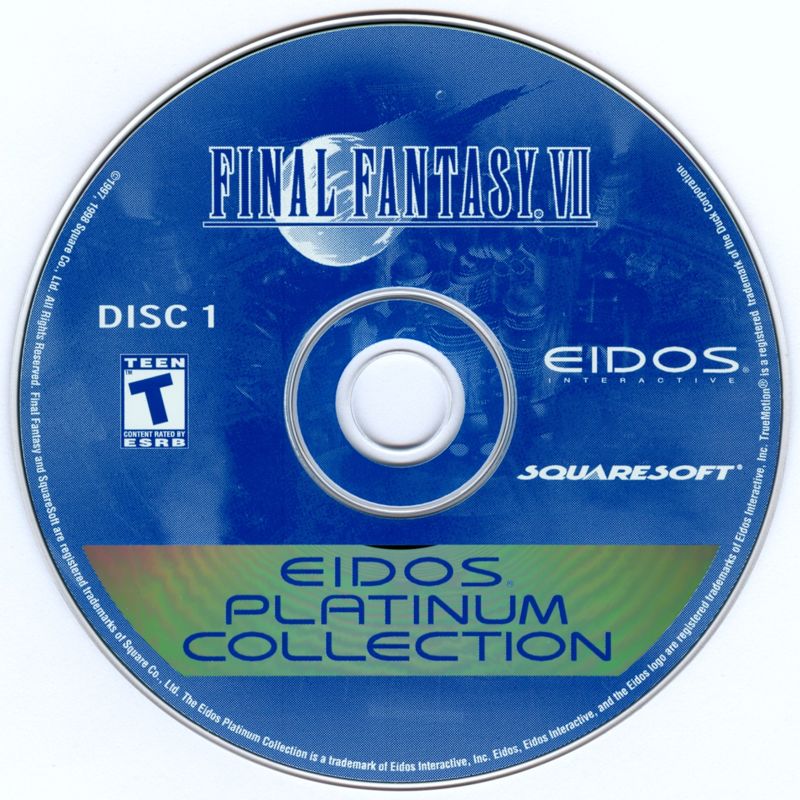 Media for Final Fantasy VII (Windows) (Eidos Platinum Collection release): Disc 1