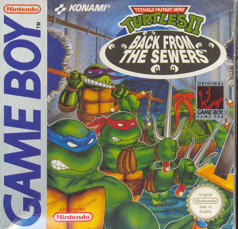Front Cover for Teenage Mutant Ninja Turtles II: Back from the Sewers (Game Boy)