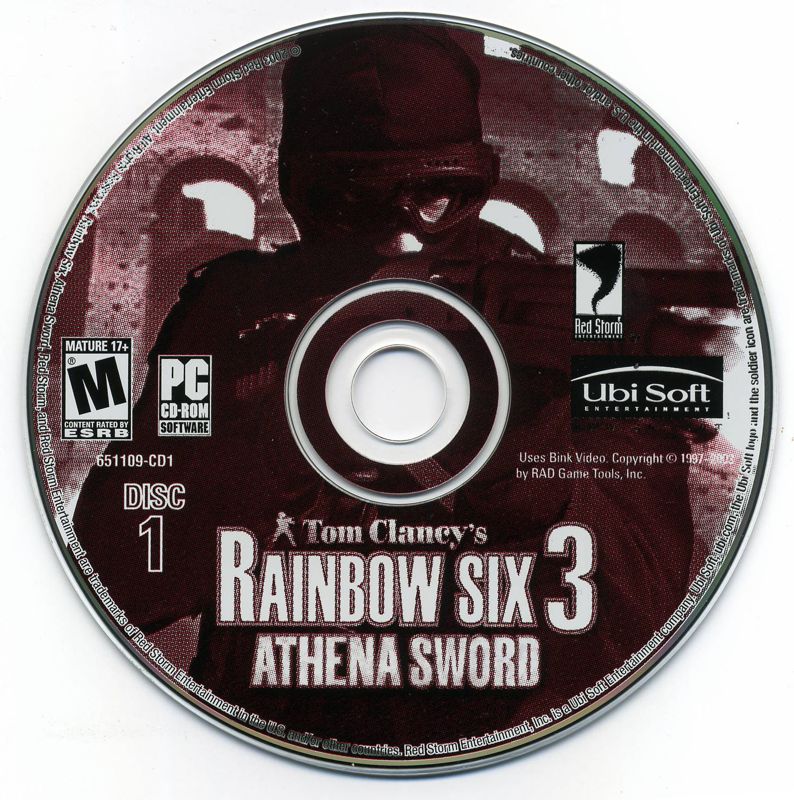 Media for Tom Clancy's Rainbow Six 3: Gold Edition (Windows): Athena Sword Disc 1