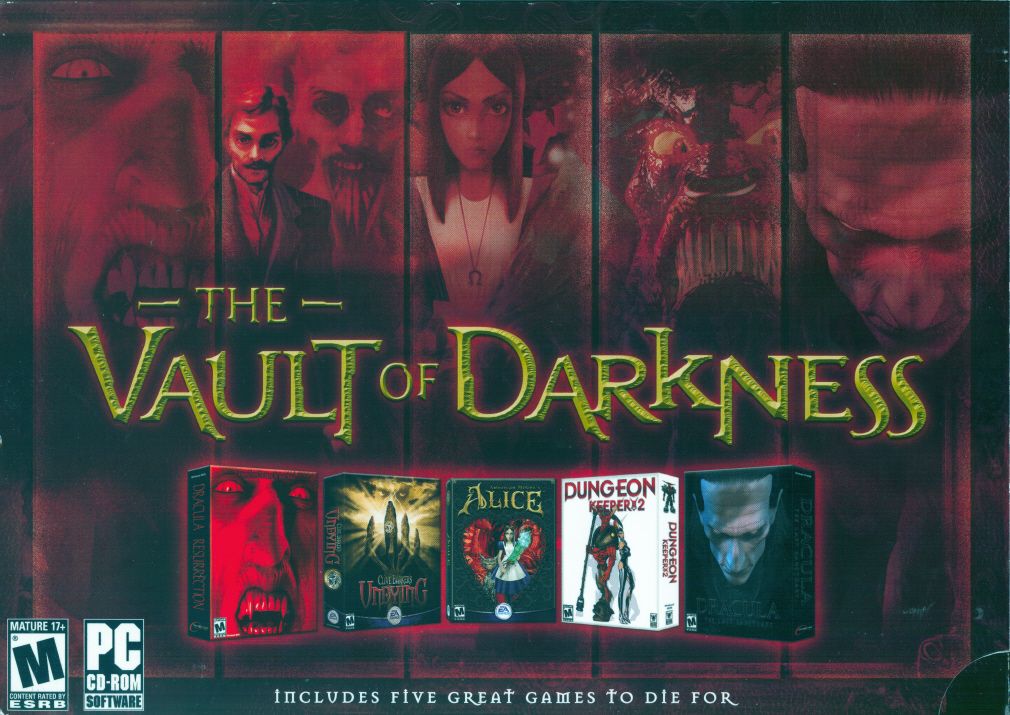 Front Cover for The Vault of Darkness (Windows) (For some reason the graphics on American McGee's Alice Disc 1 has been changed.)