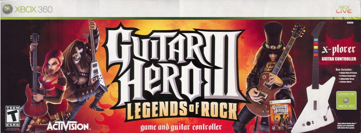 Front Cover for Guitar Hero III: Legends of Rock (Xbox 360) (X-Plorer controller package)