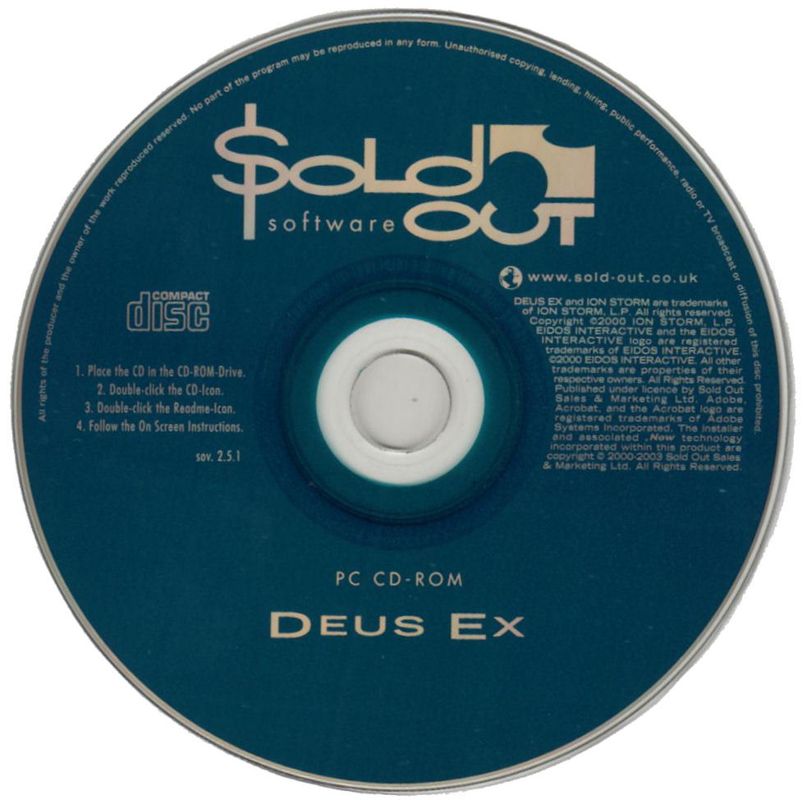Media for Deus Ex (Windows) (Sold Out Software release)