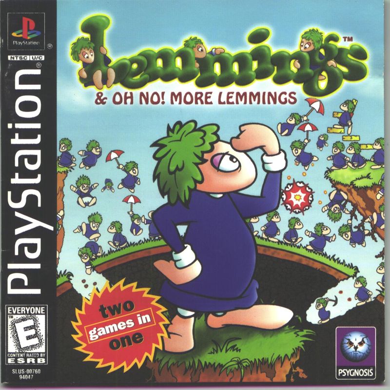 Front Cover for Lemmings & Oh No! More Lemmings (PlayStation)