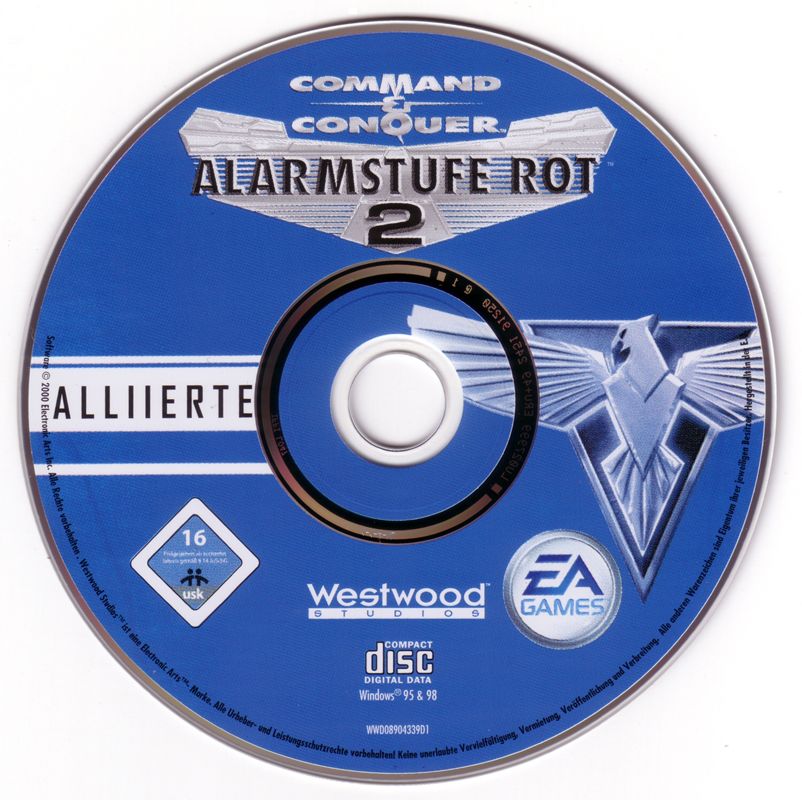 Media for Command & Conquer: Red Alert 2 (Windows) (Software Pyramide release): Disc 1 - Allied