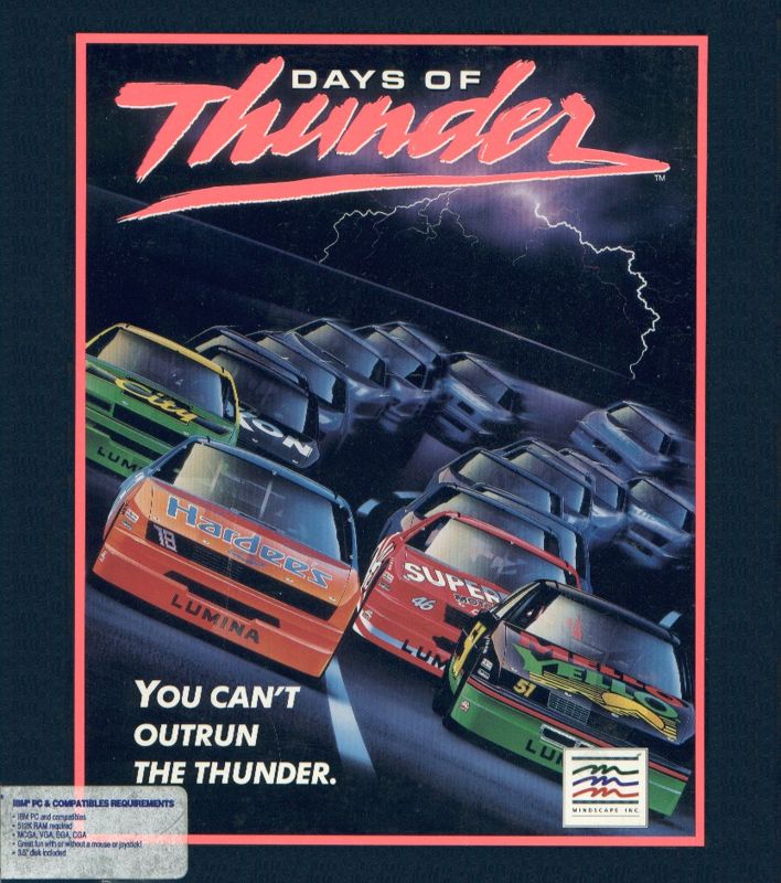 Front Cover for Days of Thunder (DOS)