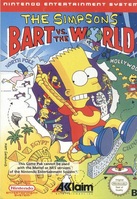 Front Cover for The Simpsons: Bart vs. the World (NES)