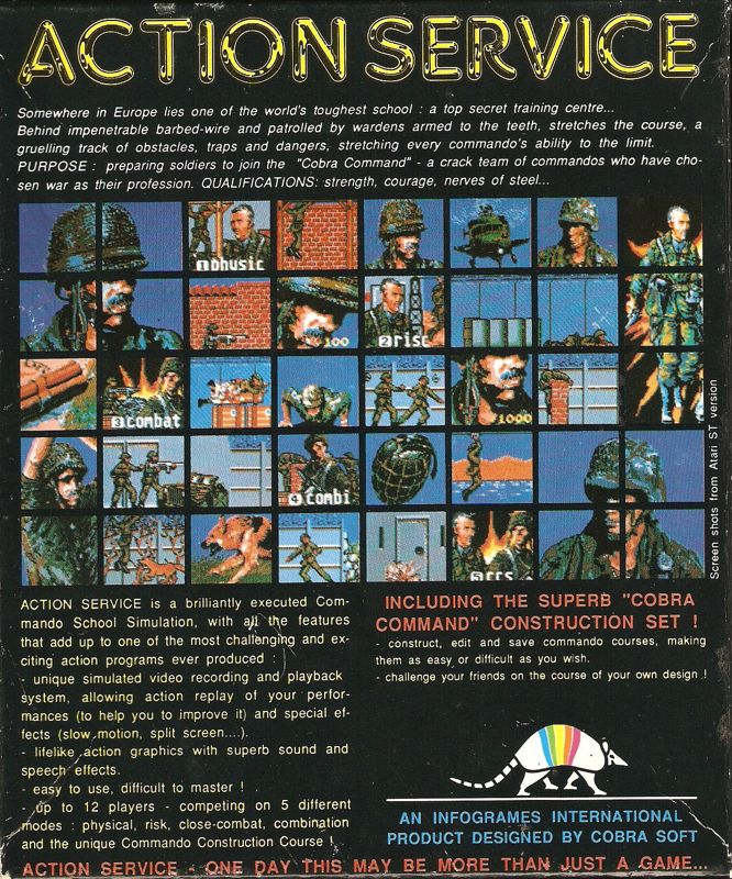 Back Cover for Combat Course (Commodore 64)