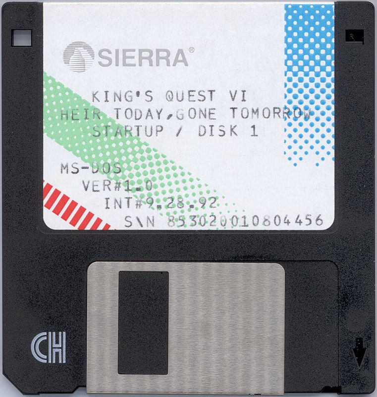 Media for King's Quest VI: Heir Today, Gone Tomorrow (DOS): Disk 1