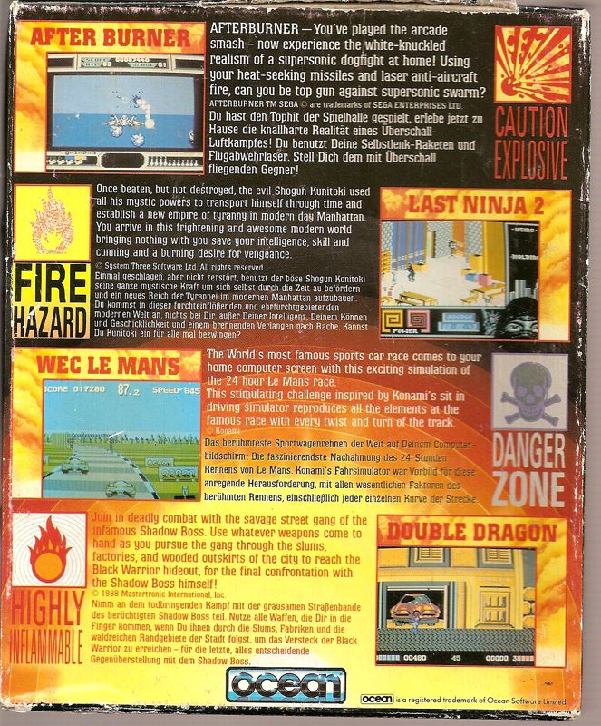 Back Cover for 100% Dynamite (ZX Spectrum)