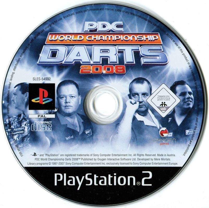 Media for PDC World Championship Darts 2008 (PlayStation 2)