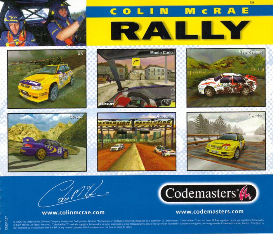 Other for Colin McRae Rally (Windows): Jewel Case - Back
