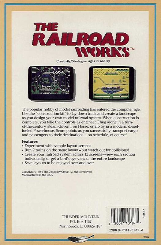 Back Cover for The Railroad Works (Apple II)