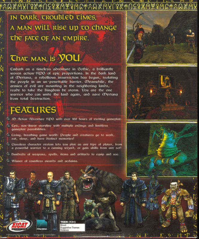 Back Cover for Gothic (Windows)