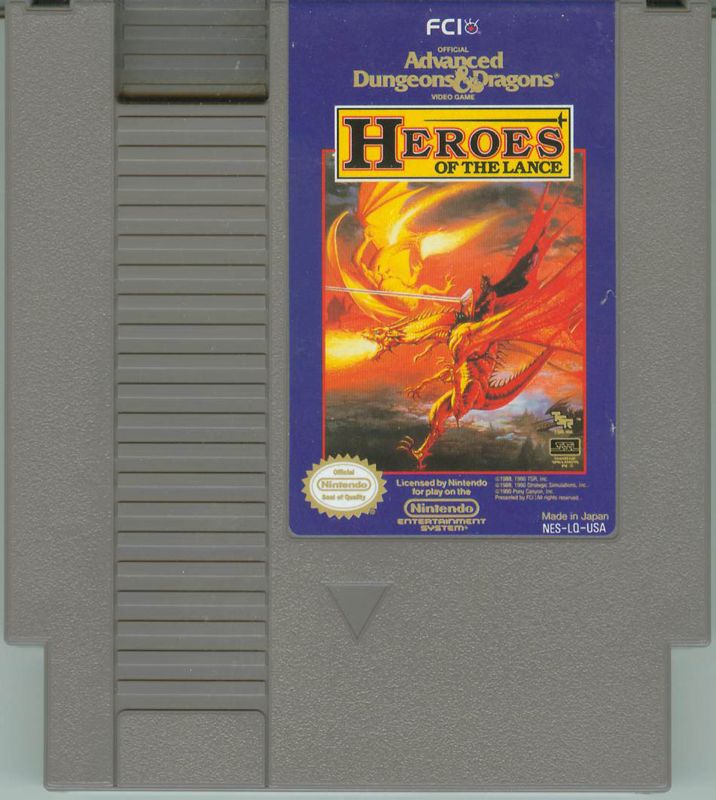 Media for Heroes of the Lance (NES)