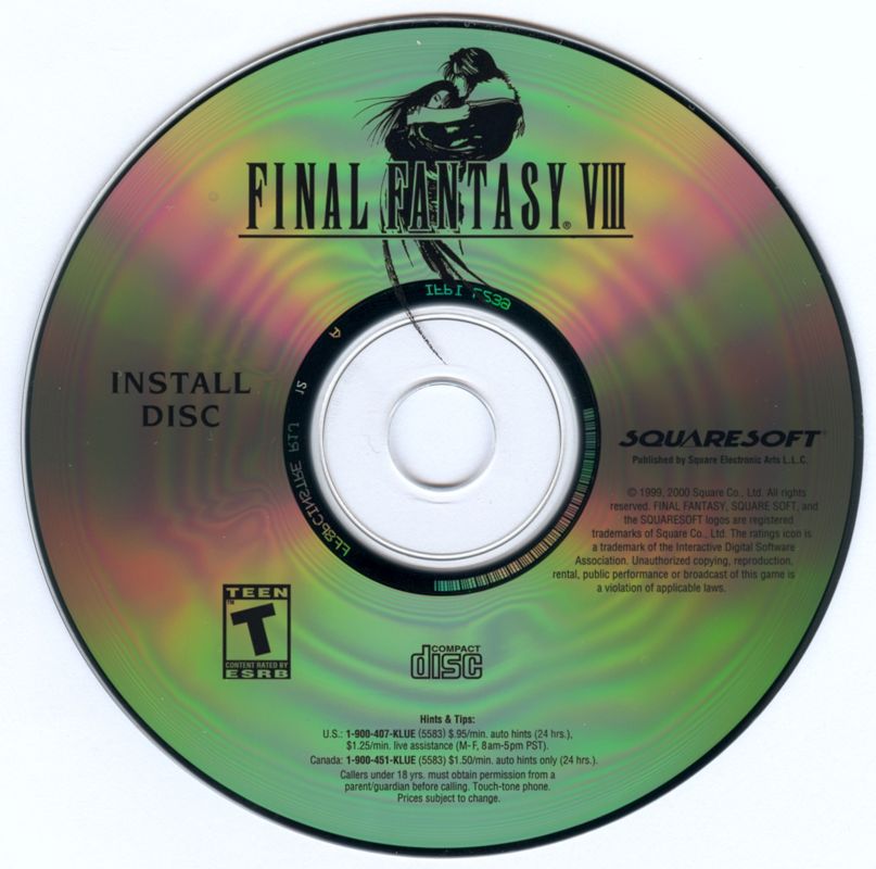 Media for Final Fantasy VIII (Windows): Install Disc