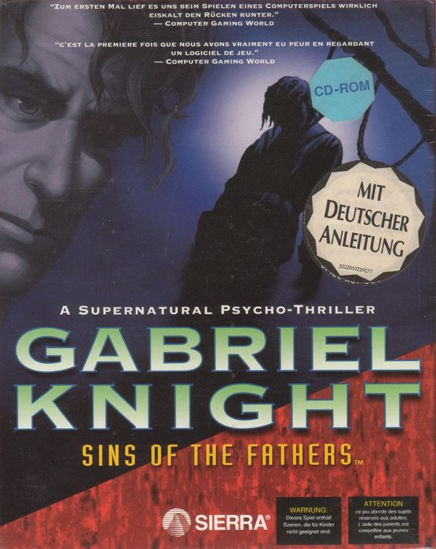 Front Cover for Gabriel Knight: Sins of the Fathers (DOS and Windows 16-bit)