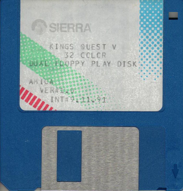 Media for King's Quest V: Absence Makes the Heart Go Yonder! (Amiga): Dual Floppy Play Disk