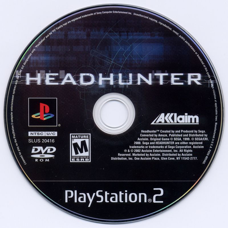 Media for Headhunter (PlayStation 2)