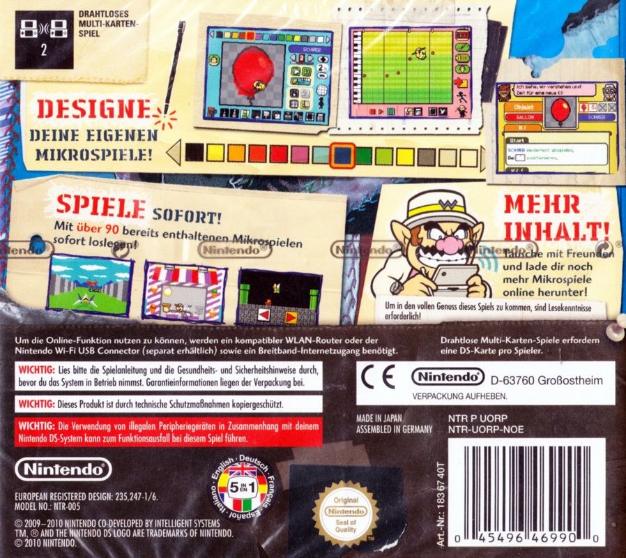 Back Cover for WarioWare: D.I.Y. (Nintendo DS)