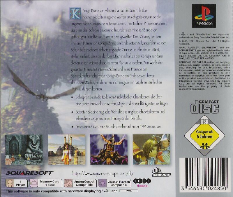 Final Fantasy IX cover or packaging material - MobyGames