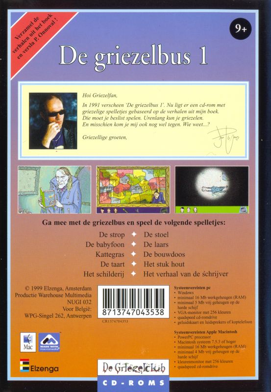 Back Cover for De griezelbus 1 (Macintosh and Windows)