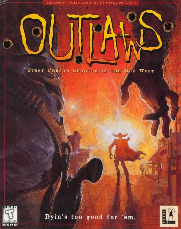Front Cover for Outlaws (Windows) (Version 2.0 release (does not contain jewel case, but ordinary white disc sleeve))
