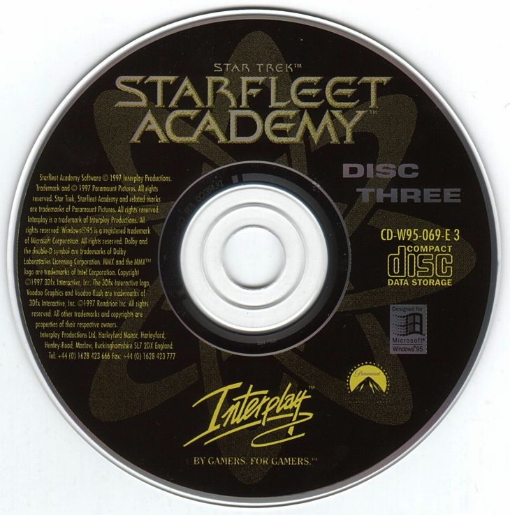 Media for Star Trek: Starfleet Academy (Windows): Disc 3
