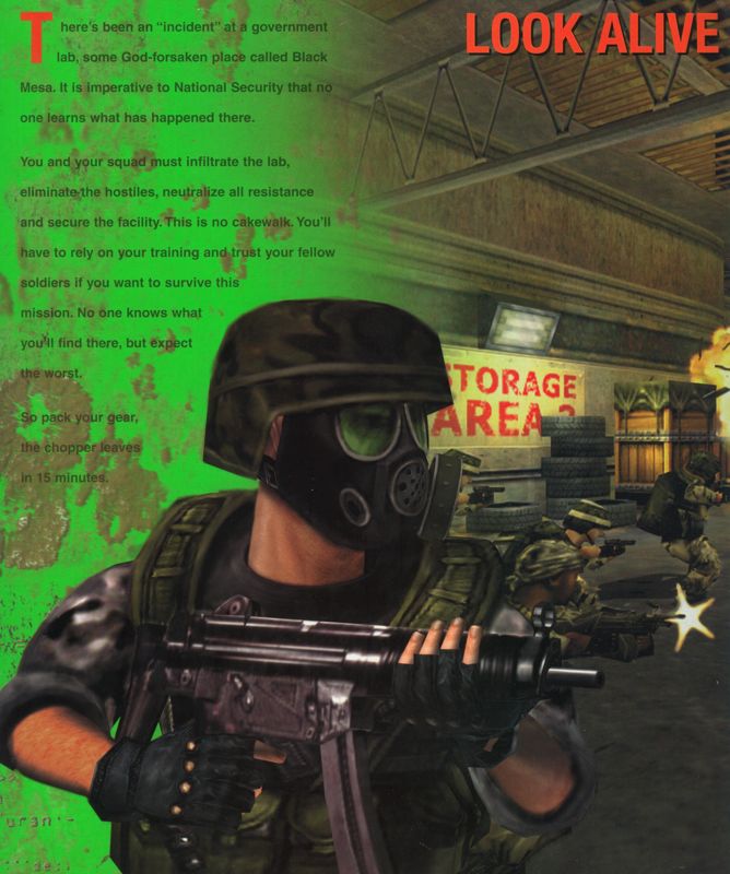 Inside Cover for Half-Life: Opposing Force (Windows): Left Flap