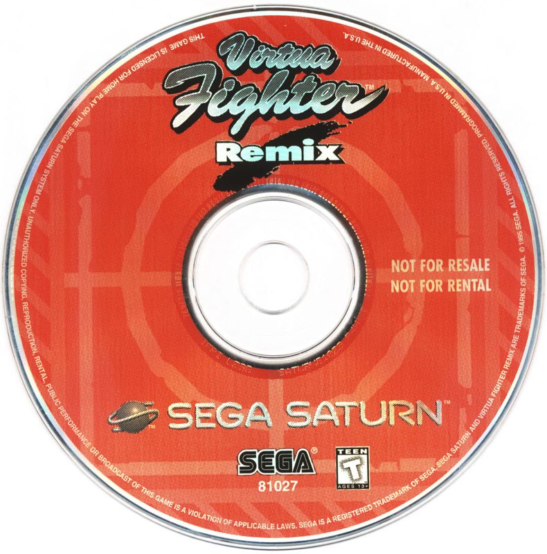 Media for Virtua Fighter Remix (SEGA Saturn) (Not For Resale / Promotional Version.)